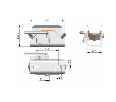Cuplă remorcă SBR-80, sarcină de tragere maximă 8000 kg [2]