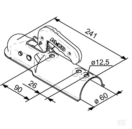Cuplaj cu bila remorcare AK7/B PLUS, sarcina max. 750 Kg, ax 60 mm [1]
