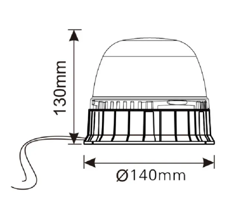 Girofar LED 12/24 V, 8W, Galben [1]