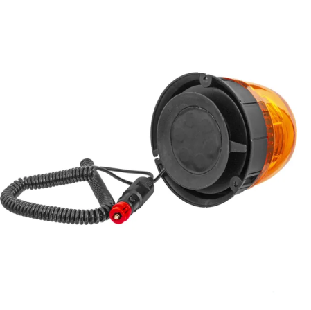 Girofar LED, magnetic, cu mufa EMC, 12/24V 8W, galben [1]