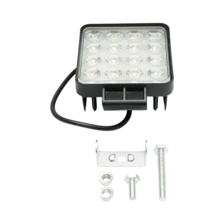 Lampa cu 16 LED-uri 10-30V 48W unghi radiere 30 de grade tip spot 108x108x57mm IP67 [1]