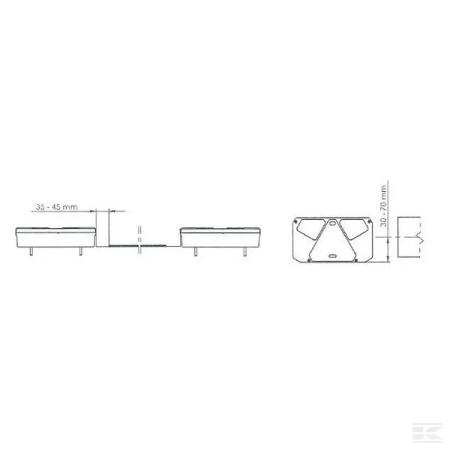 Lampa multifunctionala spate dreptunghiulara 5 pini stanga halogen 12V sau 24V [4]