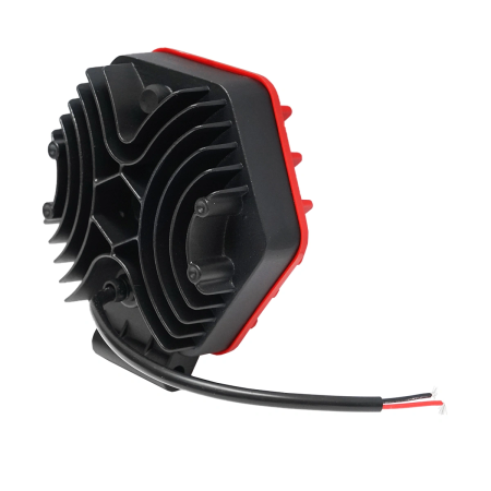 Lampa proiector cu grilaj plastic rosu tip spot, 16 leduri, DC 10-80V 48W unghi [...] [2]
