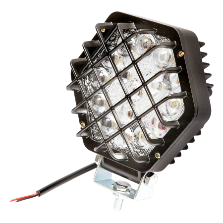 Lampa proiector hexagonal cu lumina alba si grilaj 16 LED-uri 12/24V, 125mm [1]