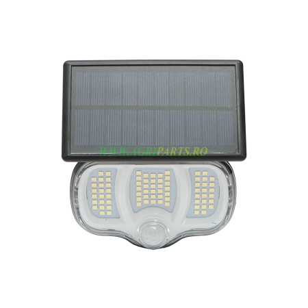 Lampa solara LED cu panou 0.8W de perete, baterie 3.7V, 1200mAh si senzor de mis[...] [1]