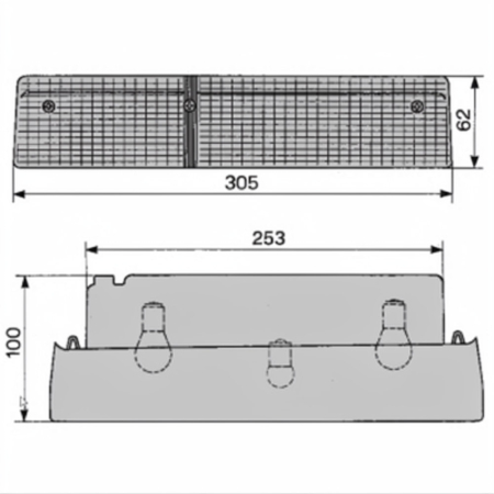 Lampa spate 12V, dreapta, tractor Case-IH, Fiat, Ford, Massey Ferguson [2]