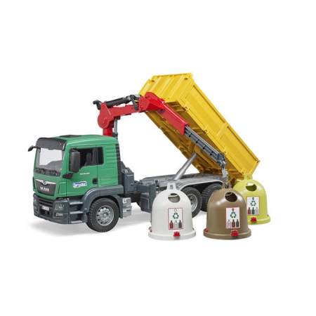 Masina de gunoi MAN TGS cu macara si 3 containere reciclare [2]