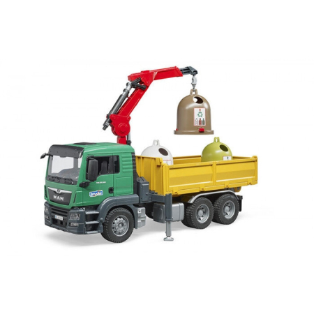 Masina de gunoi MAN TGS cu macara si 3 containere reciclare [3]