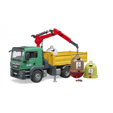 Utilaje pentru constructii - Masina de gunoi MAN TGS cu macara si 3 containere reciclare