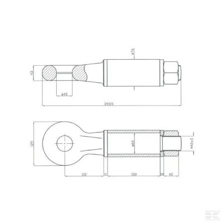 Ochet de remorcare rotativ 45 mm 30 t [1]