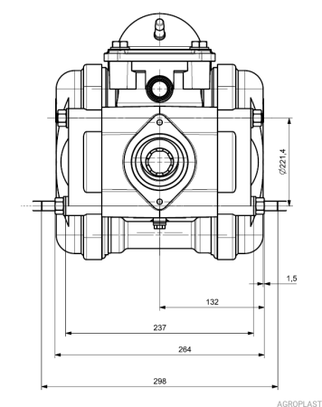 Pompa instalatie erbicidat cu membrana si piston P100, carcasa aluminiu,  pentru[...] [4]