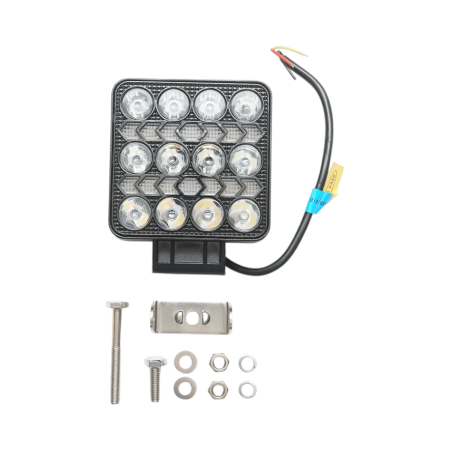 Proiector patrat LED cu DRL 9-80V, 36W alb-galben, carcasa aluminiu 103x103x38mm IP67 [3]