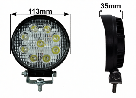Electrice - Proiector rotund 9 LED 35MM HG-1R27W
