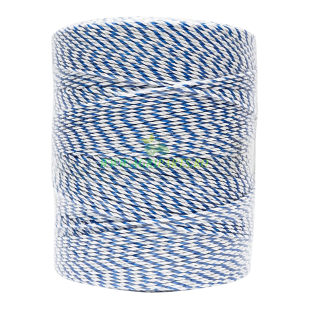 Rola fir alb-albastru fi 3mm. 3x0.2mm. SS, 7,8 Ohm/m, 1000m gard electric [1]