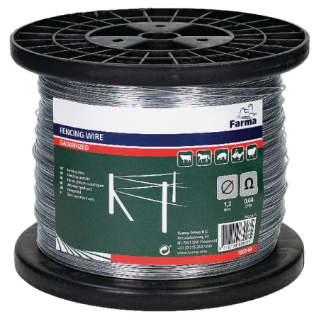 Zootehnie - Sarma galvanizata pentru gard electric, diametru 1,2mm, rola 1000m