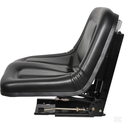 Scaun din PVC cu suspensie mecanica, negru [2]