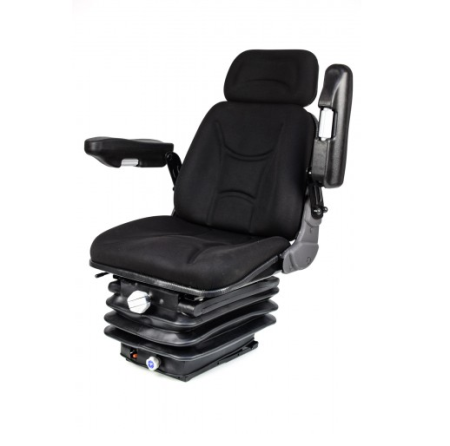 Scaun tractor din material textil cu suspensie mecanica, negru [3]