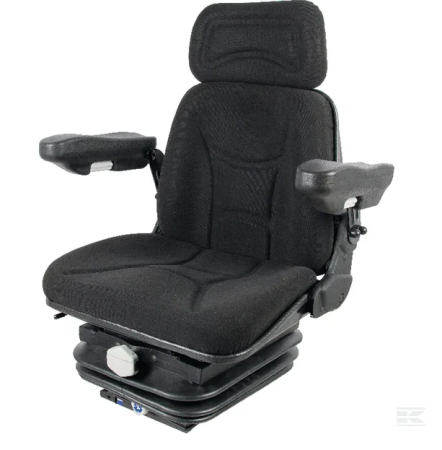 Scaune - Scaun tractor din material textil cu suspensie mecanica, negru
