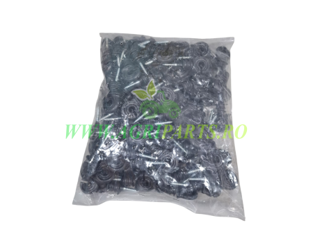 Gradina si padure - Set 100 izolatori inelari, PP ECO negru, pentru fir gard electric