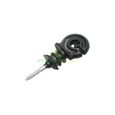 Set 100 izolatori inelari, PP ECO negru, pentru fir gard electric [1]