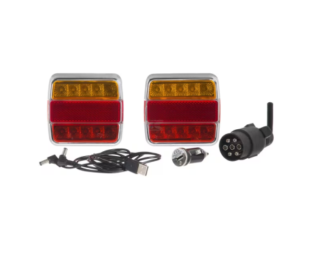 Electrice - Set lămpi magnetice fără fir LED pătrate 12V baterii Li-ion 106x98mm 7 poli