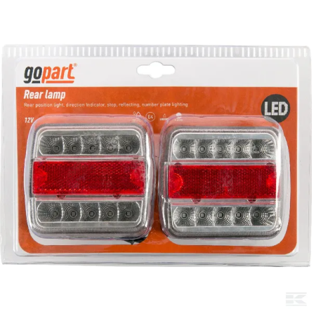 Accesorii - Set lampi spate LED patrata 12/24V 100x100x40