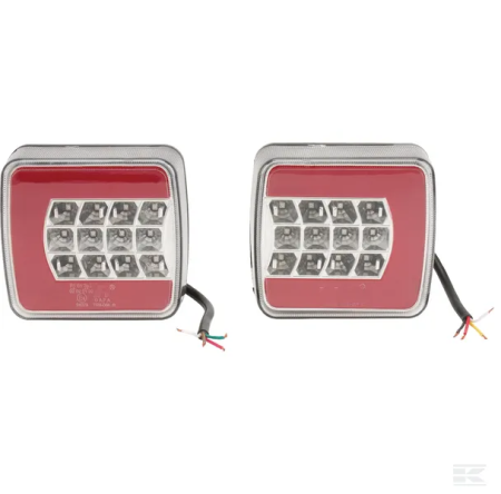 Accesorii - Set lampi spate LED patrata 12-24V 106,4x98,8x106,5 mm