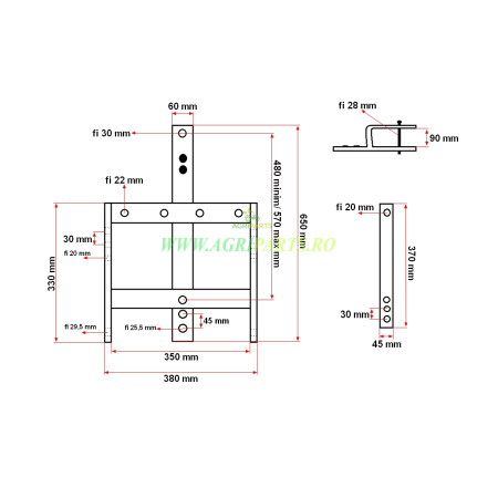 Suport tractiune spate ridicator hidraulic U445 [2]