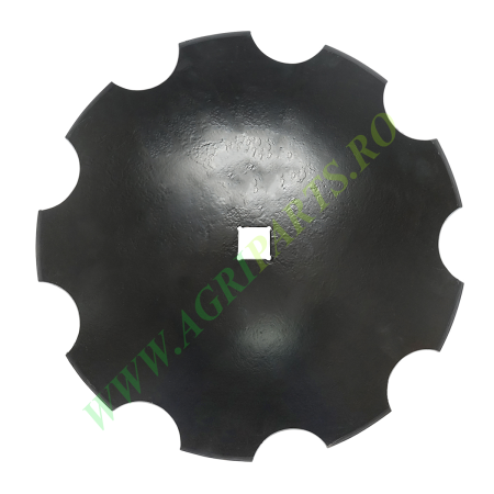 Piese disc - Taler disc crestat concav diametru 460 mm patrat 30 mm