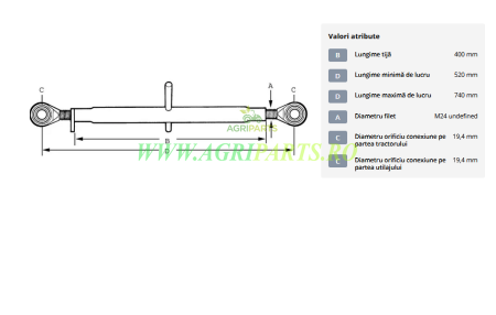 Tirant central standard 400-M24 categoria 1/1 [1]