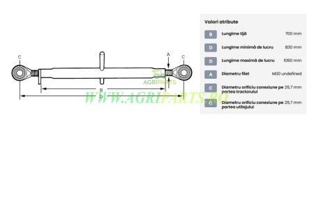 Tirant central standard 700-M30 categoria 2/2 [1]
