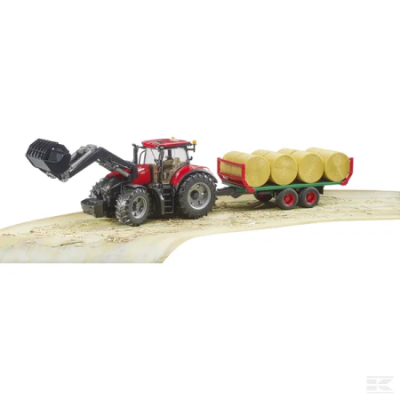 Tractor Case IH Optum 300 CVX cu incarcator frontal si remorca baloti [4]