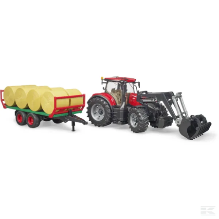 Tractor Case IH Optum 300 CVX cu incarcator frontal si remorca baloti [1]