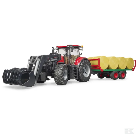 Tractor Case IH Optum 300 CVX cu incarcator frontal si remorca baloti [2]