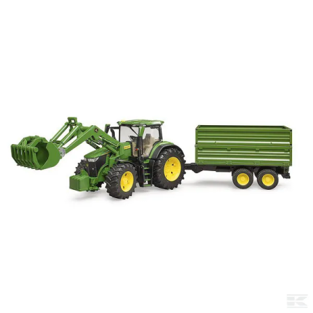 Agricultura - Tractor John Deere 7R 350 cu incarcator frontal si remorca