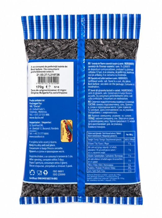 Seminte floarea soarelui coapte Djili Soy Original NEGRE cu sare [2]