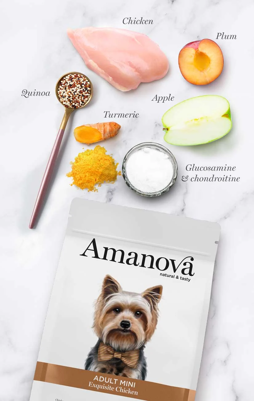 Hrana Uscata Caine Adult AMANOVA, Hipoalergenic, Talie Mica, Pui, 7 kg [2]