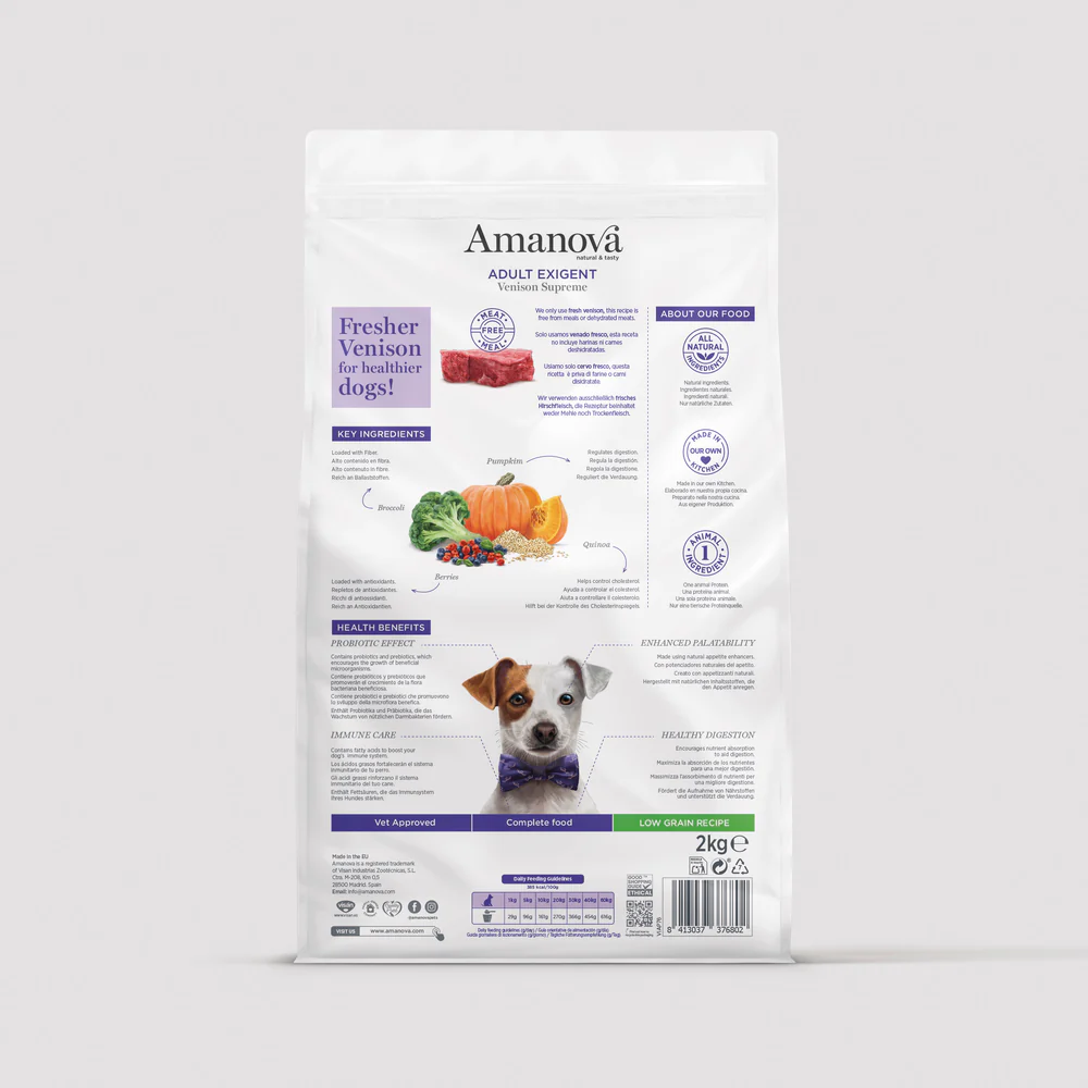 Hrana Uscata Caine Adult, AMANOVA Exigent, Hipoalergenic, Vanat, 10kg [2]