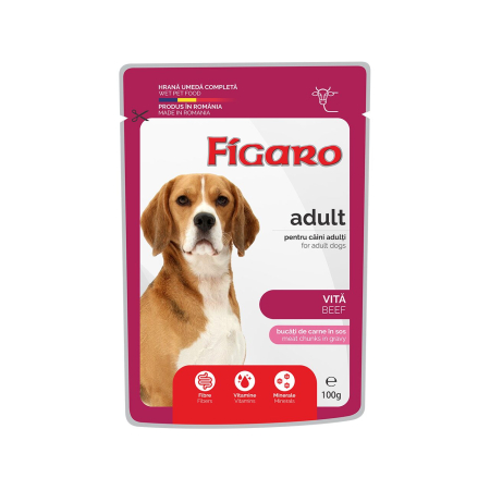 FIGARO & BIO - hrana-umeda-caini-FIGARO-ADULT-vita-sos-plic-100g-AgriUrsan