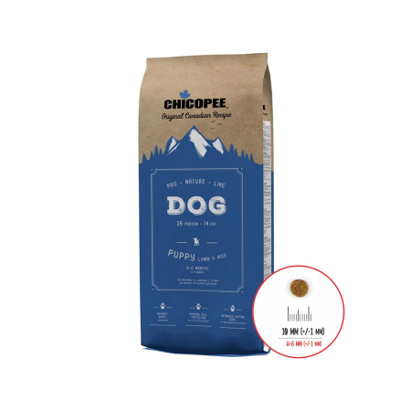 CHICOPEE - hrana-uscata-caini-SUPER-PREMIUM-CHICOPEE-PUPPY-Miel-si-Orez-20kg-AgriUrsan