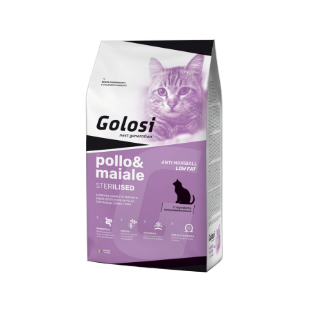 GOLOSI - hrana-uscata-pisici-GOLOSI-STERILIZATE-ANTI-HAIRBALL-LOW-FAT-20kg-AgriUrsan