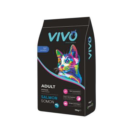 VIVO - hrana-uscata-pisici-adulte-VIVO-SUPER-PREMIUM-pui-somon-10kg-AgriUrsan