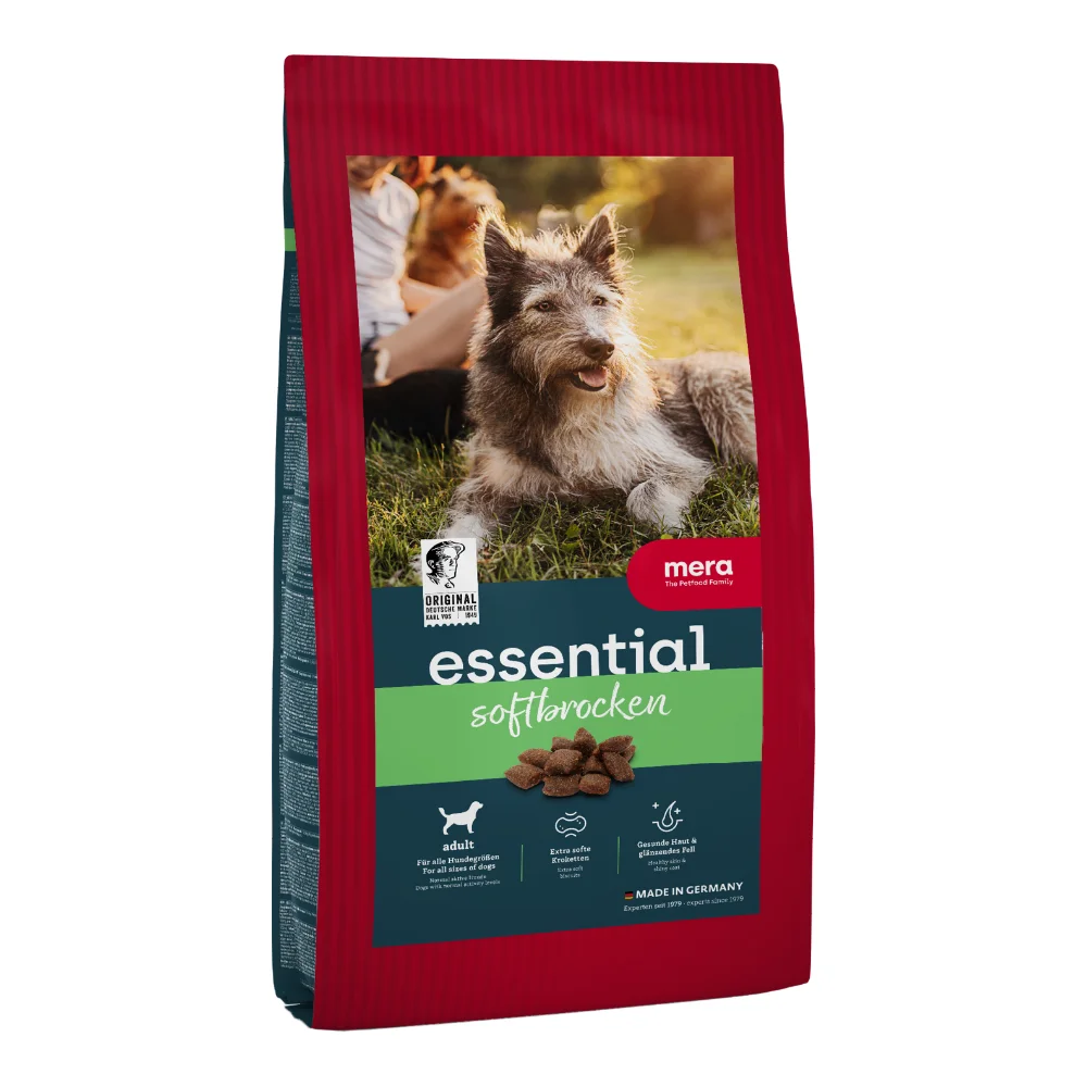 CAINI - MERA Essential Soft Brocken – hrană semi-umedă pentru câini adulți, 12,5 kg