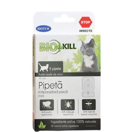 PRODUSE DE VARA - Pipeta-Antiparazitara-pisici-BIO-KILL-Protectie-purici-si-capuse-5-buc-cutie-AgriUrsan-1