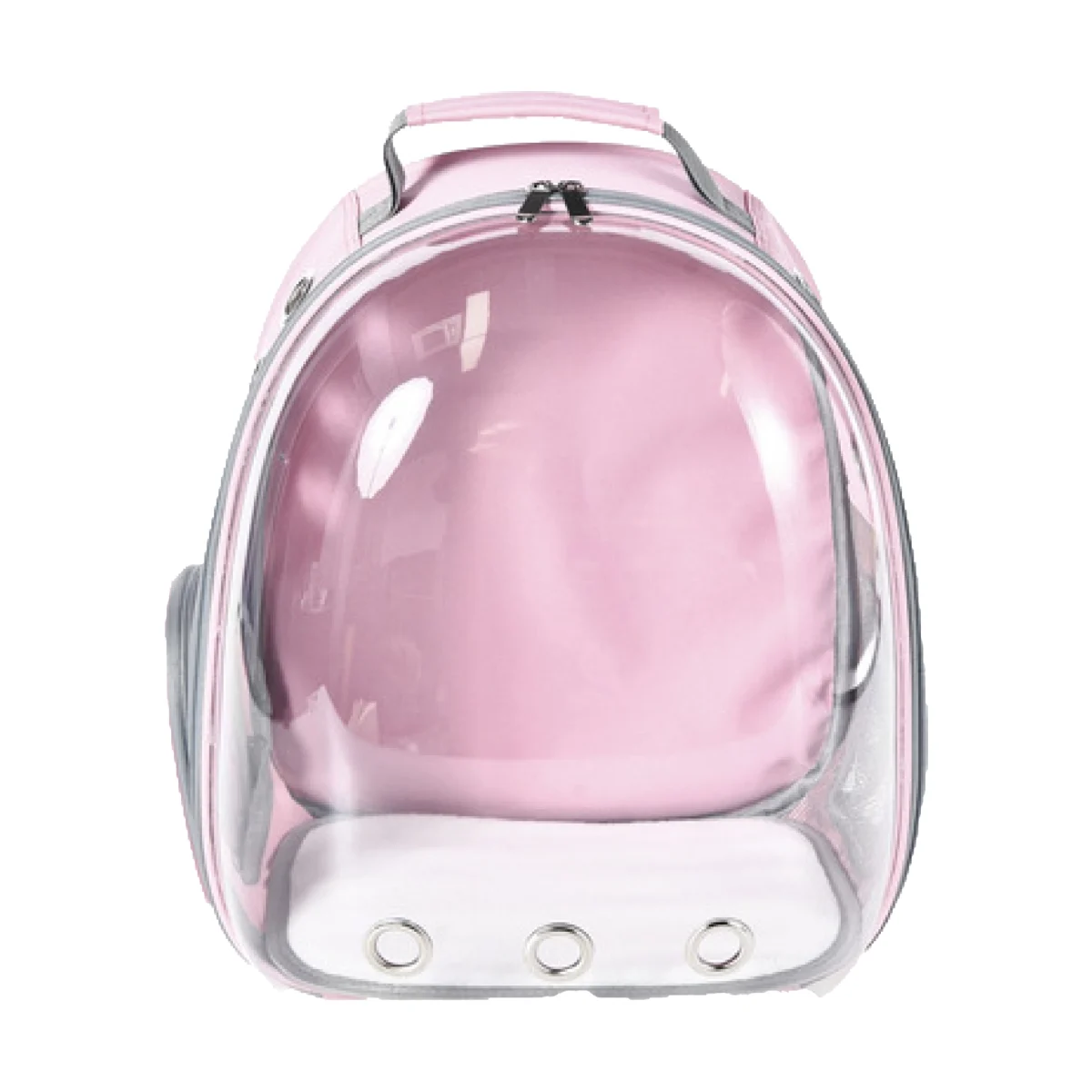 CAINI - rucsac-transport-caini-4dog-transparent-roz-31x42x28cm