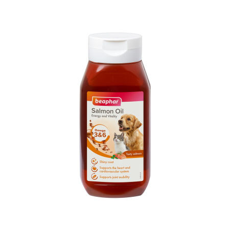 PRODUSE DE VARA - Ulei-de-Somon-caini-si-pisici-BEAPHAR-Supliment-Nutritiv-Omega-3-si-6-940ml-AgriUrsan-1