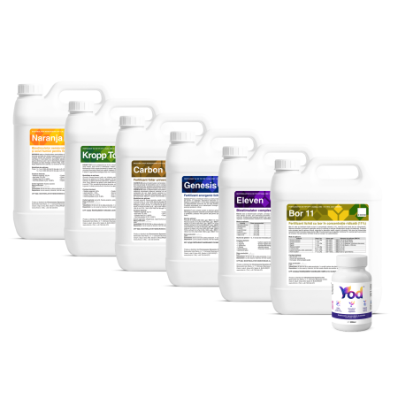 Pachete tehnologice - Pachet Nutritie Floarea-soarelui – 10 ha (Yod + Naranja + Carbon 50 + Eleven + Genesis P + Kropp Top + Bor 11)