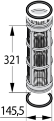 Cartus filtrant albastru inox - sita filtru145,5 x321 50 mesh Geoline [2]