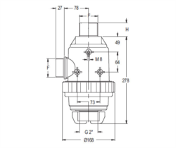 Filtru aspiratie  W/V.220 L/1" 50 mesh S.T. Geoline [2]