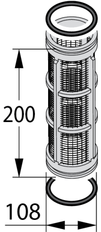 Cartus filtrant albastru inox- sita filtru 108x200 50 mesh-Geoline [1]